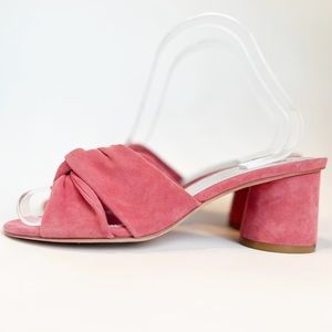 PAIGE Francesca Suede Pink Slide Sandal